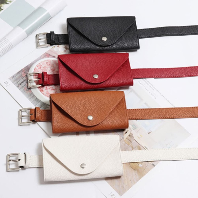 Lurrose Mini PU Belt Bag Beige Beige Size 1, beige