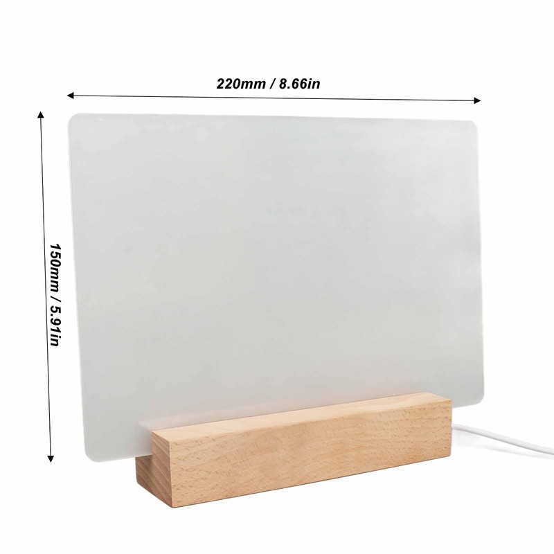Dry Erase Board 220x150mm Acrylic White Planning Board Reusable with