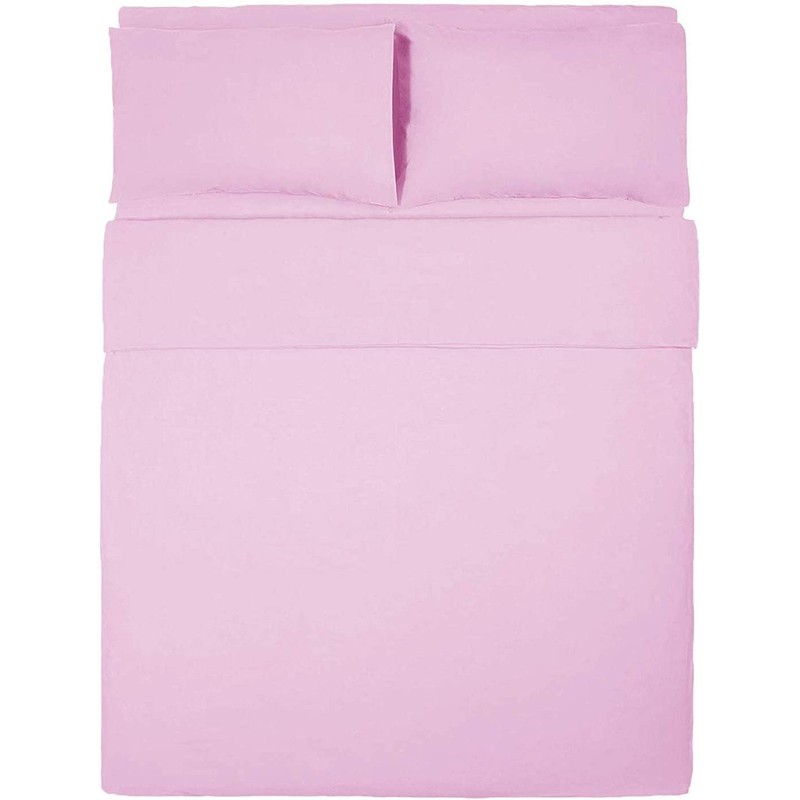 R&Z Plain Dyed Percale Polycotton Duvet Cover & 2 Pillow