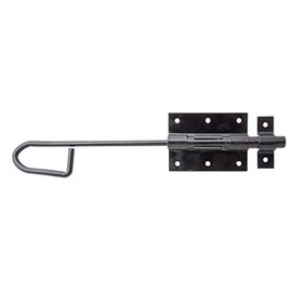Alberts 137151 Bolt Lock Bolt with Attached Loop Black Plastic Coated Plate 90 x 67 mm Bolt Diameter 13.5 x 300 mm