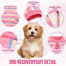 SlowTon Dog Surgery Recovery Suit - Puppy Onesie for Cats After Surgery, Cone E Collar Alternative for Female Male Dogs, Surgical Spay Recovery Suit for Abdominal Wound Skin Diseases