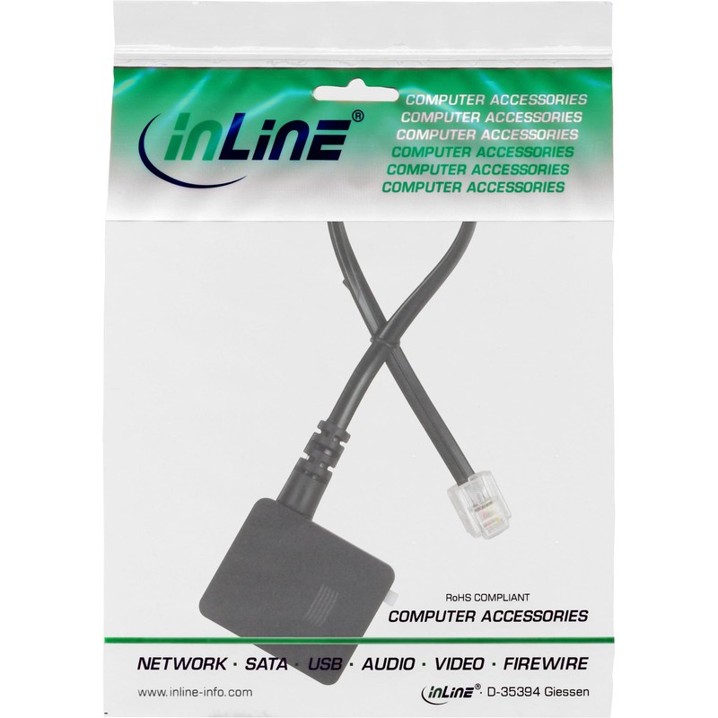 InLine® TAE adaptor cable, InLine®, RJ11 6P4C male to TAE-N