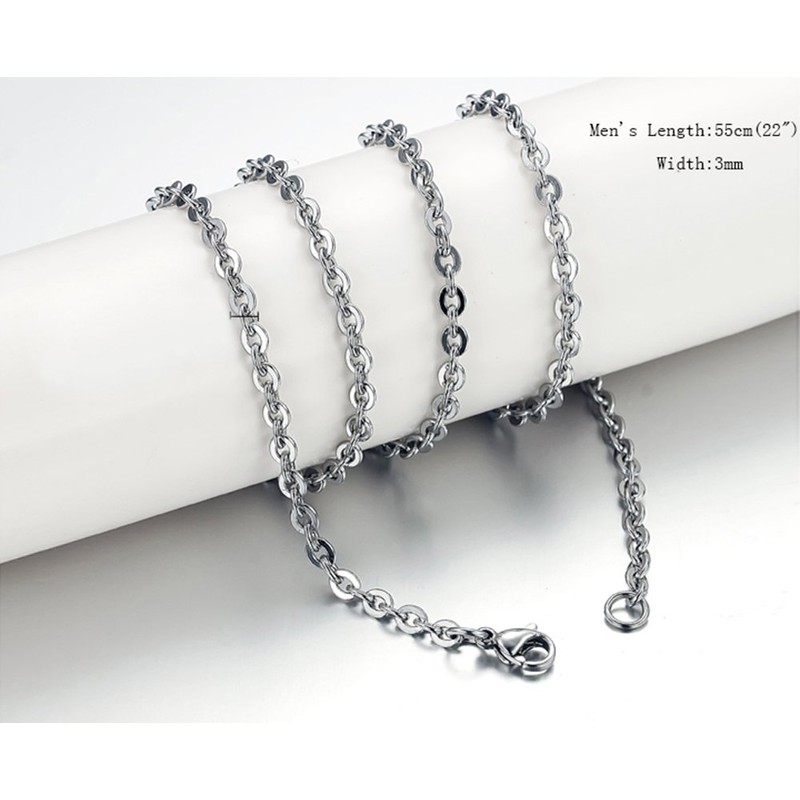 Cupimatch Juego de 2 collares de acero inoxidable con colgante