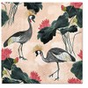 20 napkins, cranes on apricot, animals, animal motif, exotic, birds,