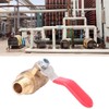 5 Pcs Ball Valve G1/4 Double Male Thread Thickened Brass