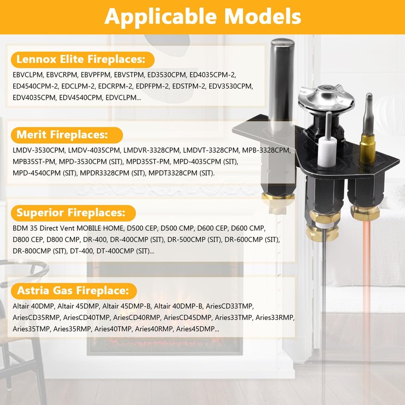 Criditpid 69L18 Pilot Assembly Propane Gas (LP) for Lennox Elite,