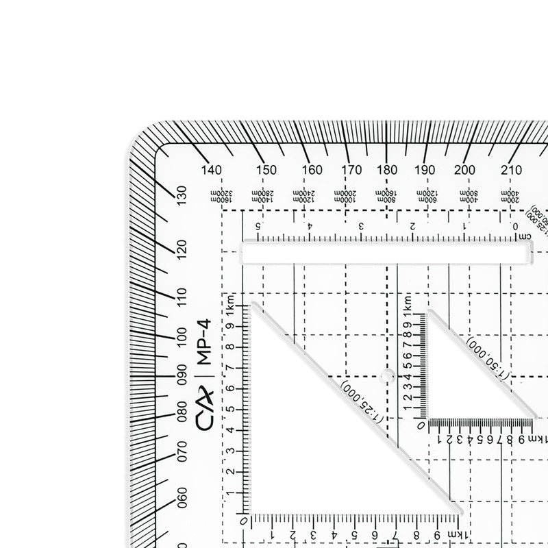 CYA Square Military Map Coordinate Scale Protractor Map for Land