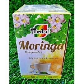 Therbal TE de MORINGA / MORINGA TEA 25 bags 2grs each Support Antioxidants Free Shipping