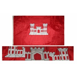 5x8 Embroidered Sewn Army Corps of Engineers Nylon Flag 5'x8' Grommets