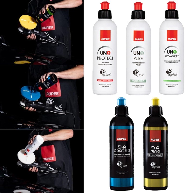RUPES 5 Pack of High Performance Orbital Polishing Compounds -
