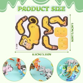 3D Cartoon Puzzles for Kids, Educational 3D Cartoon Puzzle, 100 Pcs 3D Cartoon Puzzles for Kids Ages 4-8, 3D Puzzles for Kids Educational Montessori Toys (25 pcs Animal)