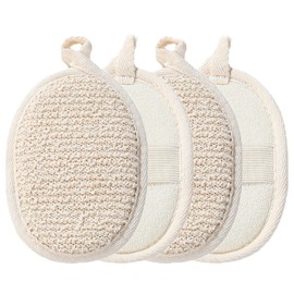 4 Pack Body Scrub & Exfoliating Loofah Sponge – Gentle Dove Body Scrub Replacement, Natural Exfoliator for Smooth Skin, Reusable & Eco-Friendly