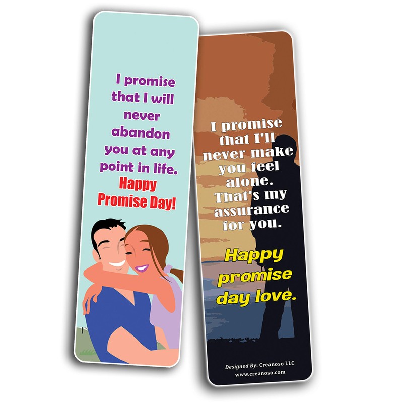 Happy Promise Day Love Bookmarks (30-Pack) Premium Quality Gift Ideas
