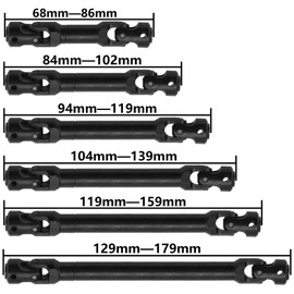 2Pcs Vgoohobby Universal Drive Shaft RC Crawler Driveshaft Compatible with Traxxas TRX4 Axial SCX10 AXI03007 Redcat Gen7 RC4WD D90 TF2 1/10 RC Crawler Car (Black,84-102mm)