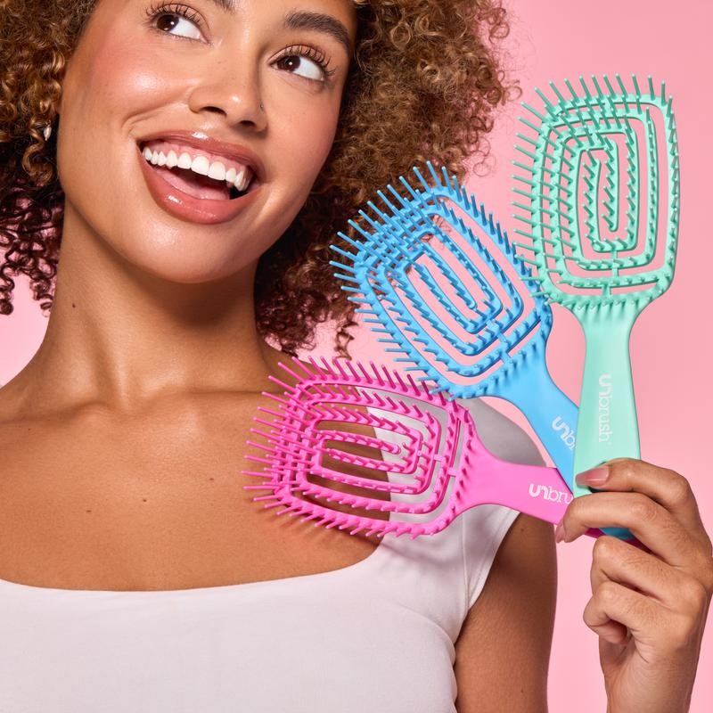UNbrush Flex Detangling Hair Brush:_Blue