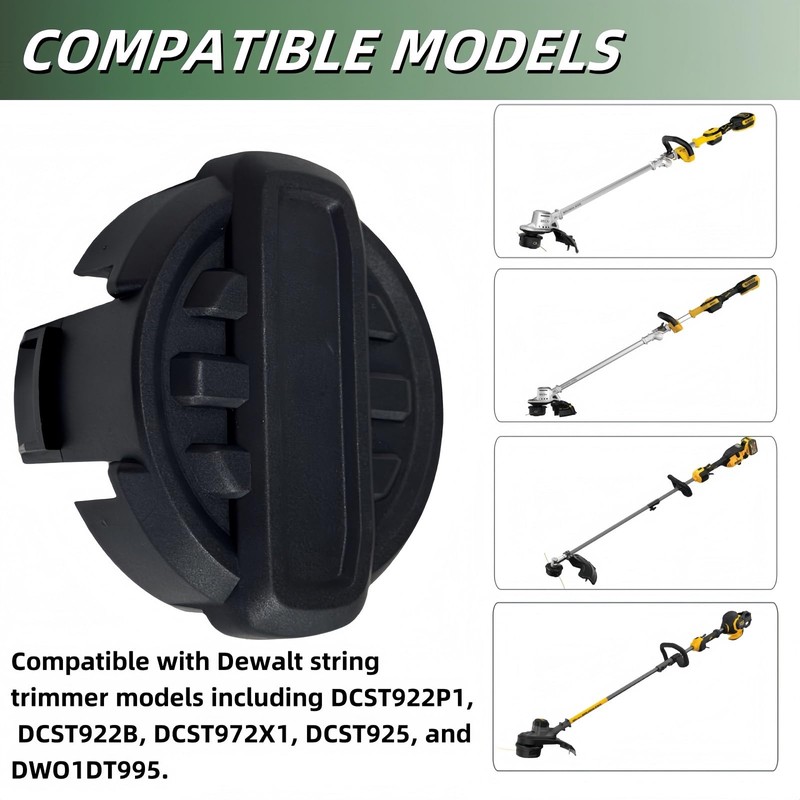 Ryzljss DWO1DT995 Weed Trimmer Head Replacement Cap & Spring Compatible