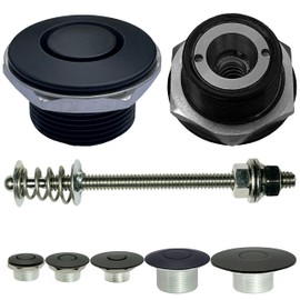 Black 1.00" with 4" Stud Quick Release Latch Hood Pin Made in USA