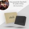 Baur Men's Genuine Leather Wallet with RFID Protection, Landscape Format,
