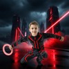 digi Kids Costume for Boys, Hero Cyberspace Jumpsuit with Glow