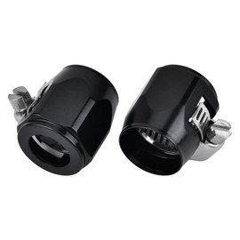 EVIL ENERGY 4AN Hose Finisher Clamp Aluminium Black for Stainless Braided Hoses,Rubber Hoses end Finisher