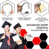 KHG 2 Pack Graduation Cap Headband, Grad Cap Headband Insert