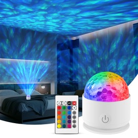 Fokky Night Lights, Sensory Lights with Remote Control,16 Colors+7 Brightness Galaxy Projector, Light Projector with 4 Dynamic Light Transitions for Party & Kids Bedroom