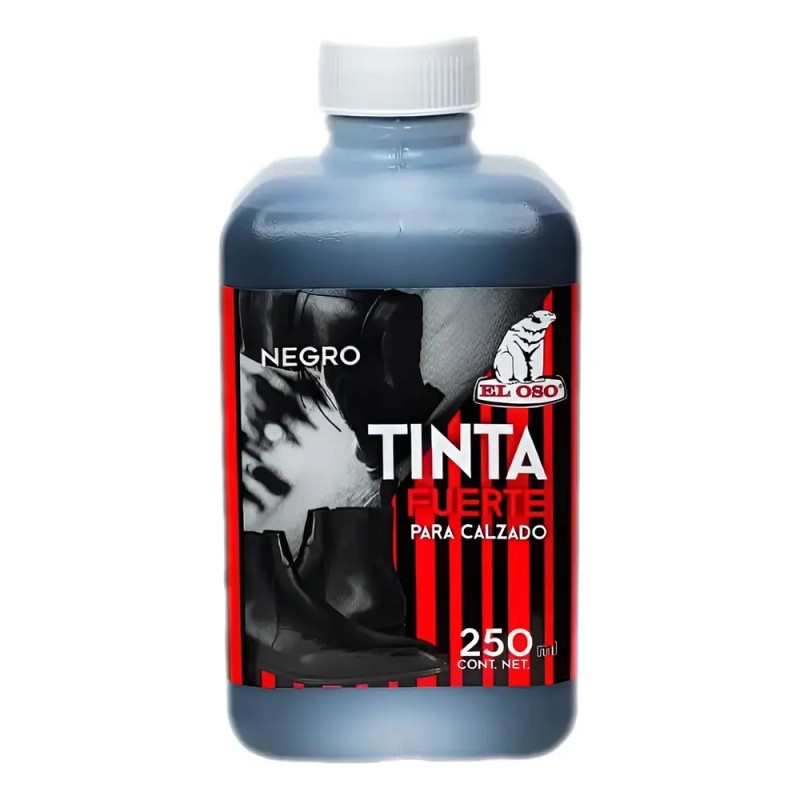 Tinta Fuerte Negra El Oso De 250ml