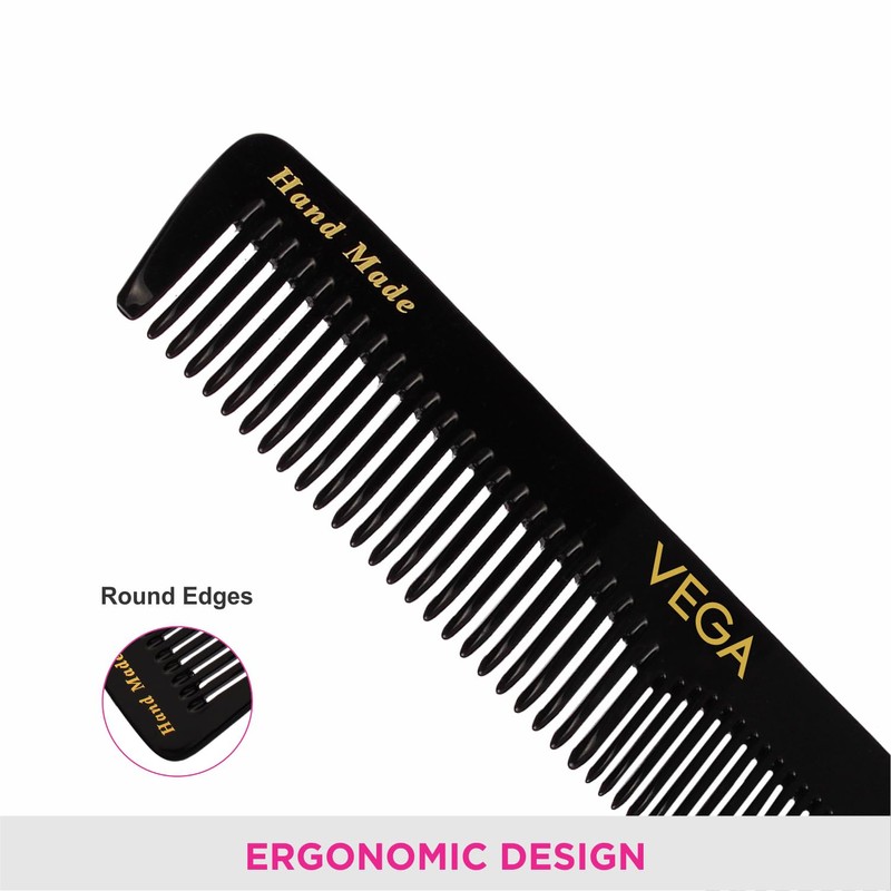 Vega Graduated Dressing Comb, black, 25 g