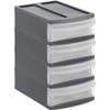 Rotho Systemix Tower Plastic Storage Box, Size XS, 19.6 x