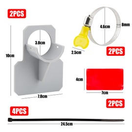 BOFUNX 2 x Pool Hose Holder, 38 mm Pool Hose Holder, Swimming Pool Pipe Holder, Kink Protection, Plastic for Pool Hose Holder