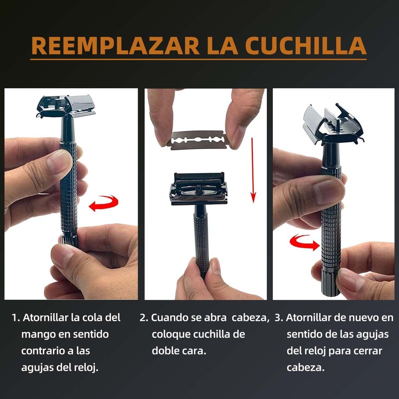 MITEGELO Rastrillo para Afeitar Hombre, Maquinilla de afeitar, Sets de