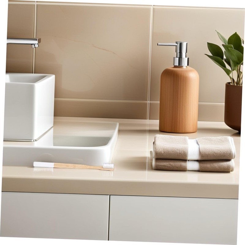 FOMIYES 10pcs Manual Toothbrushes: Bamboo Toothbrushes with Soft Bristles &