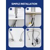 Kitchen Faucet with Pull Down Sprayer,Brushed Nickel Waterfall Single Hole