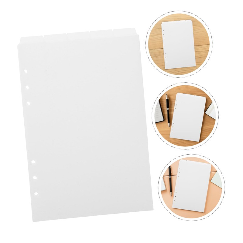 Gatuida 25pcs Binder Divider Tabs Loose Leaf Inserts with Removable