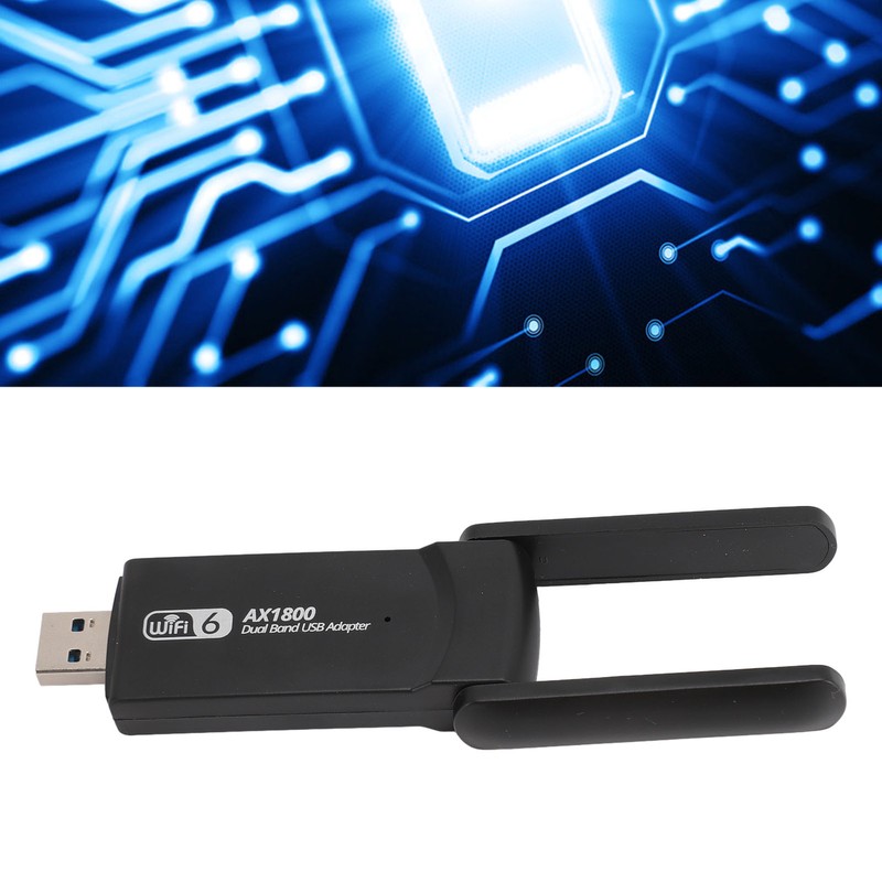 USB WiFi 6 Adapter 1800Mbps 2.4G 5G Dual Band Wireless