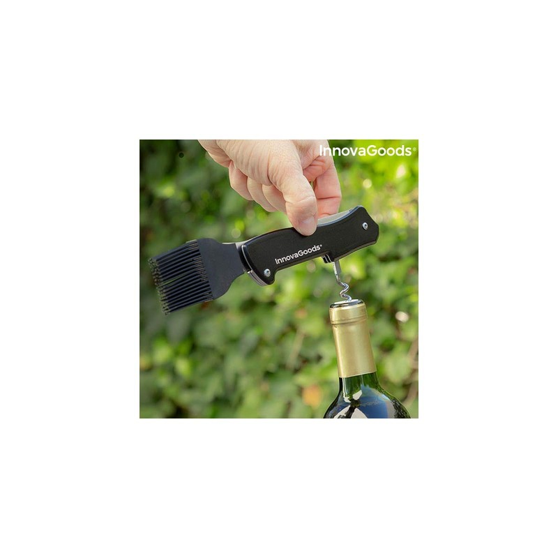 InnovaGoods - 5 in 1 BBQ Tool Set, Multifunctional Design,