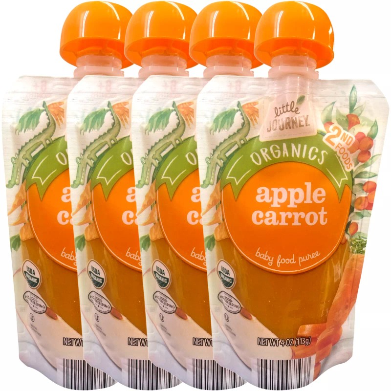 Little Journey Organics Baby Food Apple Carrot Purée 4oz -