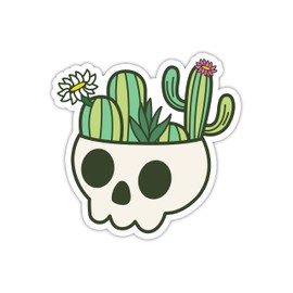 Skull Cactus Plant Sticker Plant Lover Sticker Cactus Lover Sticker Girly Cute Stickers Laptop Stickers Water Bottle Stickers Notebook Stickers