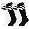 Sarfel Youth Soccer Socks Kids 6-8 Black Soccer Socks Youth