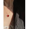Collar En Forma De Corazón Con Relieve Rojo Moonberry De