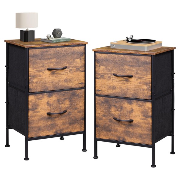 WLIVE Night Stand Set 2, Dresser and Nightstand Sets, Nightstands