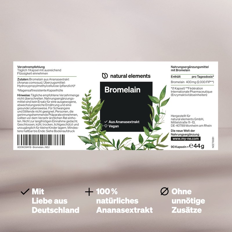 Bromelain - 400 mg (2000 F.I.P) - 90 Enteric Juice-Resistant