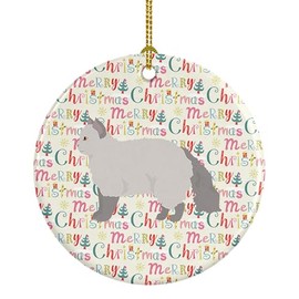 Caroline's Treasures Selkirk Rex #2 Cat Christmas Ceramic Ornament Christmas Tree Hanging Decorations for Home Christmas Holiday, Party, Gift, 3 in, Multicolor