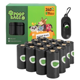 Dog Poo Bags with Dispenser, 240 Counts Biodegradable Thicker Poo Bags Dogs Refill Rolls Eco-Friendly Dog Waste Bags Large and Leak Proof Poo Bag for Dogs