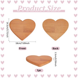 FINGERINSPIRE Saddle Brown Wood Heart Base 14.5x18cm Unfinished Wooden Love Heart Shape Craft Hand Casting Structure Base Keepsake Sculpture Base for Anniversary Wedding DIY Crafts Home Decoration