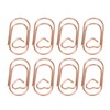 100pcs Paper Clips Portable Heart Shape Rustproof Electroplated Metal Paperclips