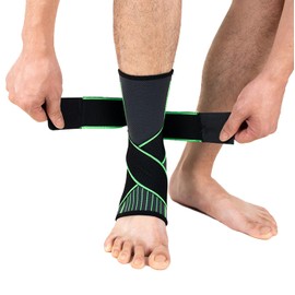 SUJAYU 1 Pair Ankle Braces for Men & Women, Ankle Compression Sleeve Plantar Fasciitis Brace Plantar Fasciitis Relief, Arch Support Socks Ankle Brace for Sprained Ankle (Green, X-Large)