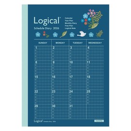 Nakabayashi Logical Diary 2026 Monthly Note Type A/B6/Flower NS-B602-26AS2