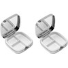Stephanie Imports Silver Etched Victorian Print Engraveable 2 Count Square-Shaped