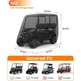 GOODFITMENT Heavy Duty Golf Cart Cover 4 Passenger Seat Waterproof Rain For BINTELLI BEYOND